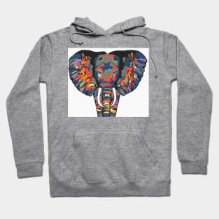 COLORFUL Elephant Painting Hoodie